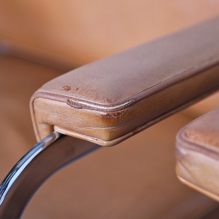 Set of 6 De Sede RH 305 Dining Chairs Design by Robert Haussmann in Cognac Leather