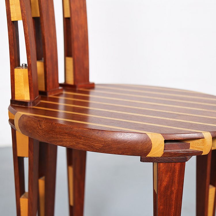 Rare Wooden Tomahawk Chair Masterpiece from the 90s