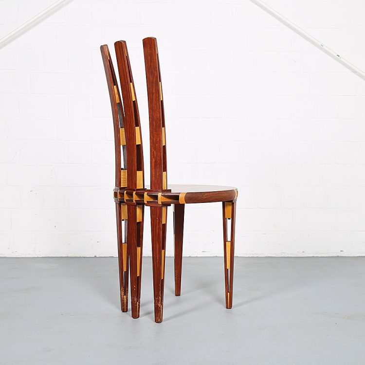 Rare Wooden Tomahawk Chair Masterpiece from the 90s
