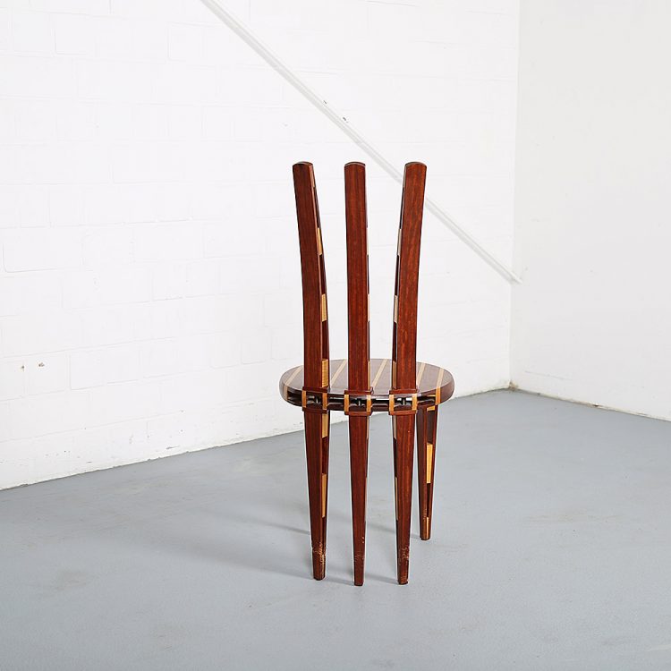 Rare Wooden Tomahawk Chair Masterpiece from the 90s