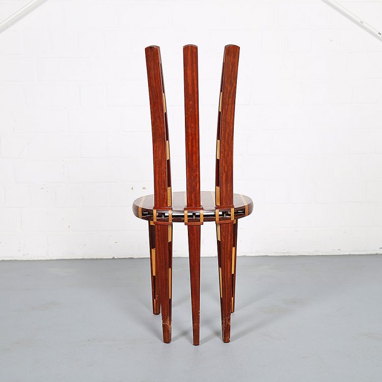 Rare Wooden Tomahawk Chair Masterpiece from the 90s
