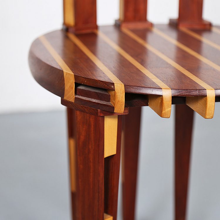 Rare Wooden Tomahawk Chair Masterpiece from the 90s