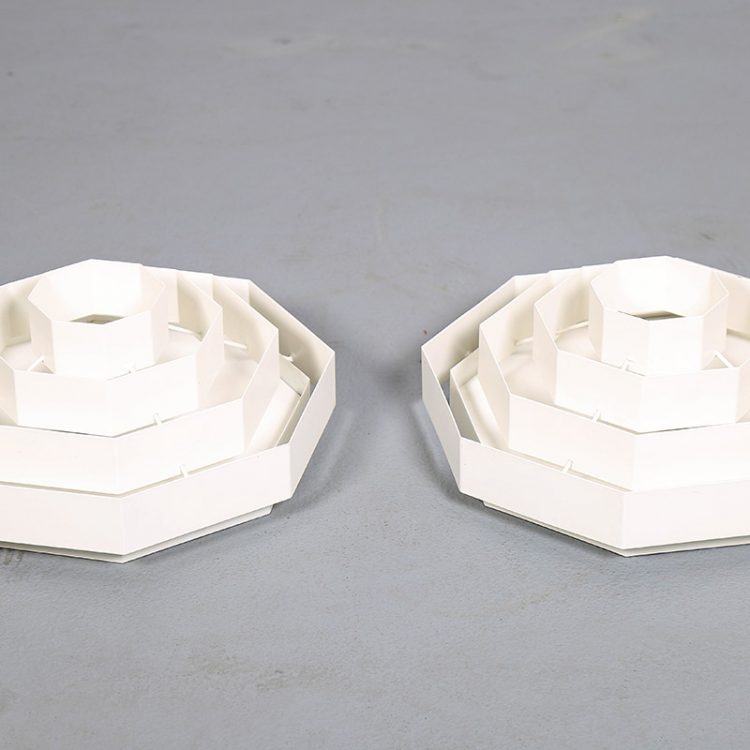 Set of 2: Spectral SPOP3 Octaform Ceiling Lamp Wall Lamp Midcentury Modern