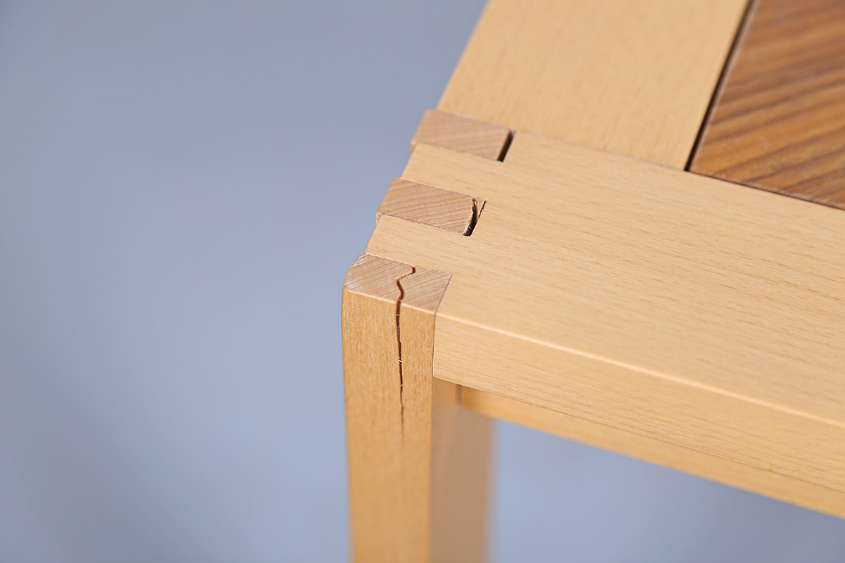 Vintage Chess Beech Wood Table 70s - Image 9