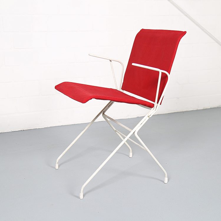 French mid-century vintage garden set designed by Raoul Guys (attributed) 3 chairs and a table