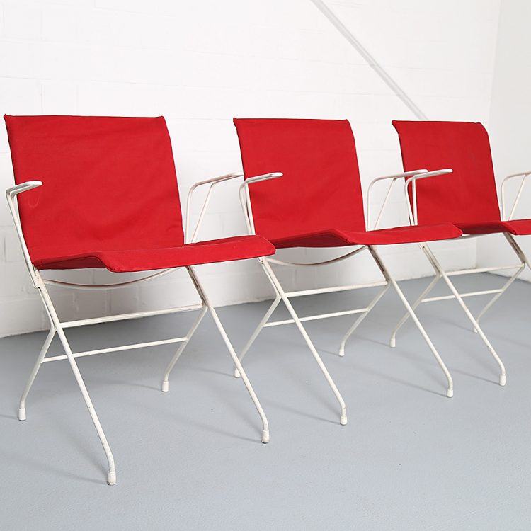 French mid-century vintage garden set designed by Raoul Guys (attributed) 3 chairs and a table