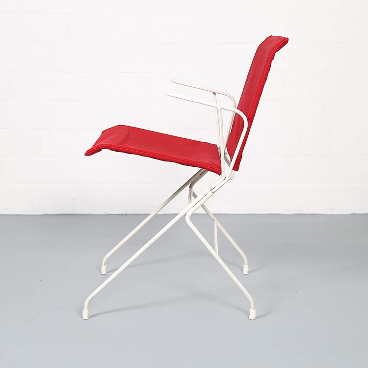 French mid-century vintage garden set designed by Raoul Guys (attributed) 3 chairs and a table