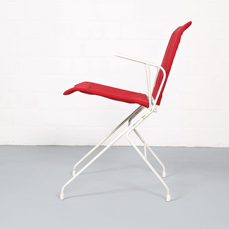 French mid-century vintage garden set designed by Raoul Guys (attributed) 3 chairs and a table