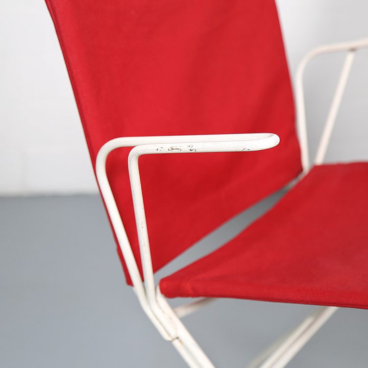 French mid-century vintage garden set designed by Raoul Guys (attributed) 3 chairs and a table