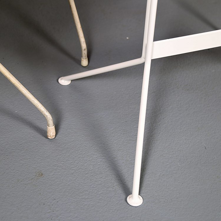 French mid-century vintage garden set designed by Raoul Guys (attributed) 3 chairs and a table