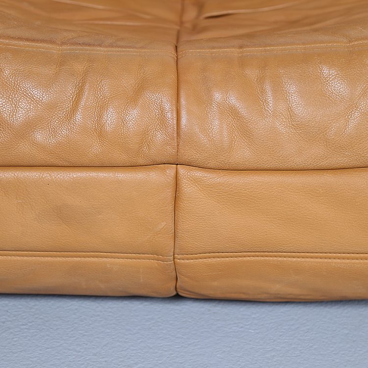 Cognac Leather Ligne Roset Togo Set from 2010 designed by Michel Ducaroy