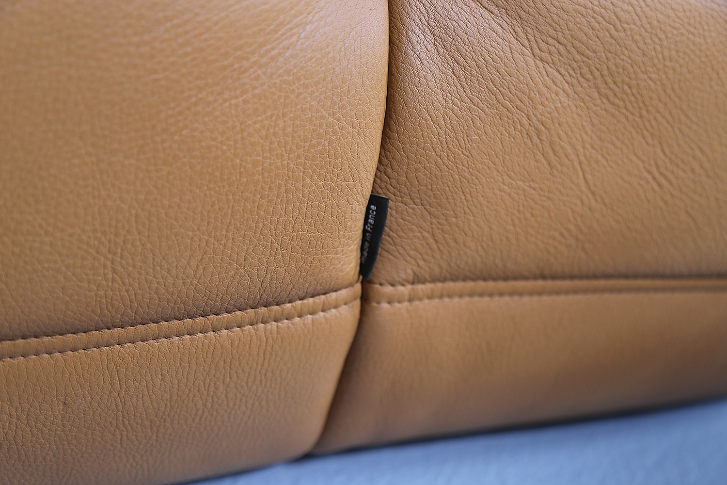 Ligne Roset Togo Leder Cognac, gebrauchtes Design-Sofa, Michel Ducaroy Klassiker, Vintage Togo Sofa Original.