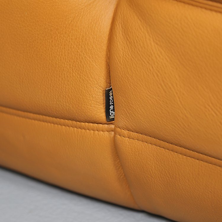 Cognac Leather Ligne Roset Togo Set from 2010 designed by Michel Ducaroy