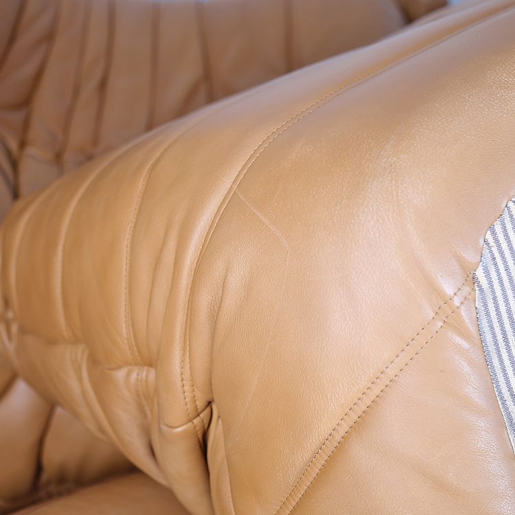 Cognac Leather Ligne Roset Togo Set from 2010 designed by Michel Ducaroy