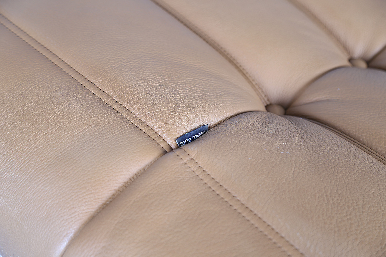 Ligne Roset Togo Leder Cognac, gebrauchtes Design-Sofa, Michel Ducaroy Klassiker, Vintage Togo Sofa Original.